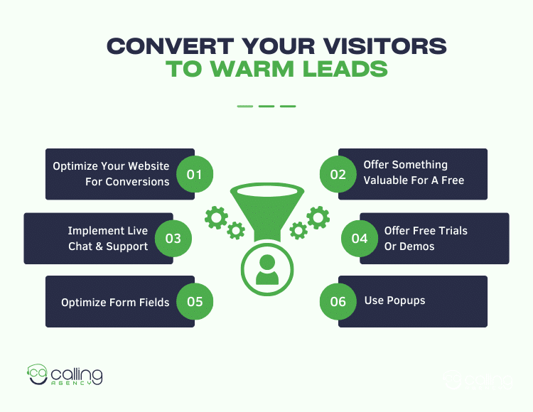 Convert Your Visitors To Warm Leads