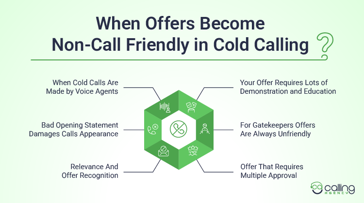 When Offers Become Non-Call Friendly in Cold Calling