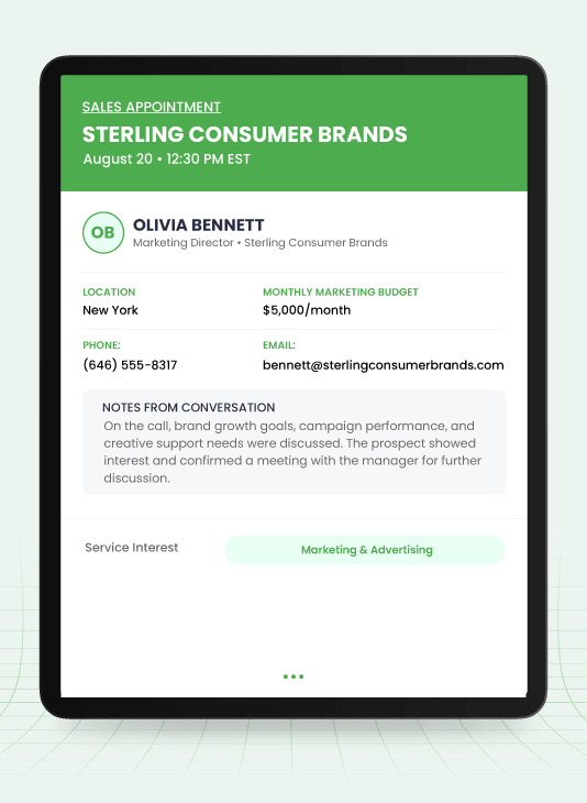 Real Appointments We Book for Digital Marketing & Advertising Agencies