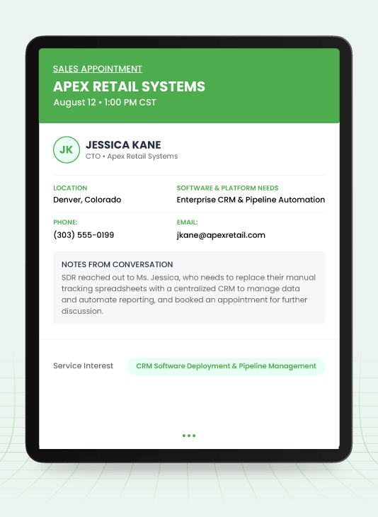 Real SaaS Sales Appointments We Book for Revenue Teams