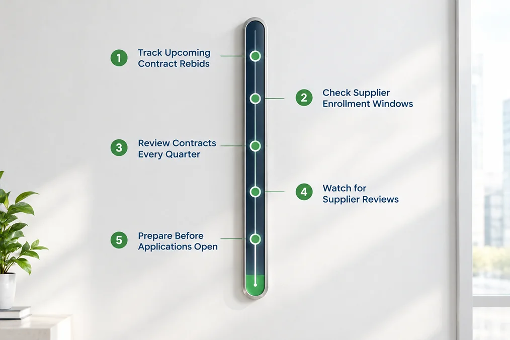 Timing Your Entry Around Rebids and Supplier Reviews