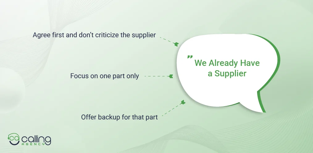 What to Say When a Plant Says We Already Have a Supplier